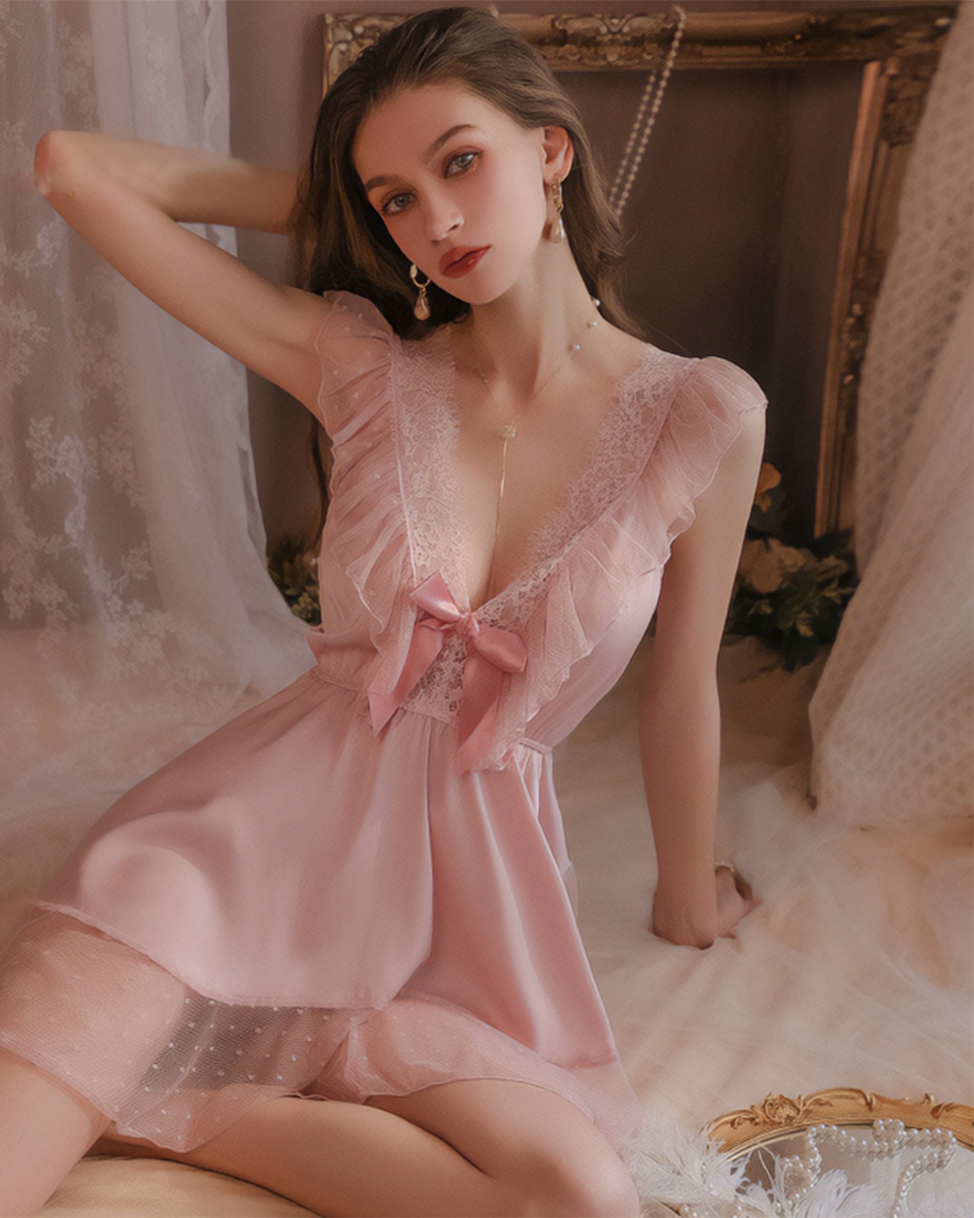 Ribbon Rosy Tulle